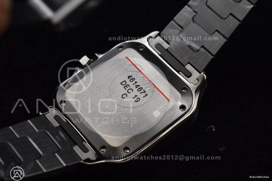 SmartLinks YG 1:1 1096 on Cartier SS MIYOTA YG Best V 35mm Bracelet 9015 BVF SS Dial Edition StreetReady de Santos White 0513